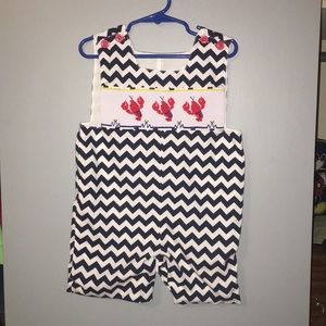 Boys 2t Crawfish romper